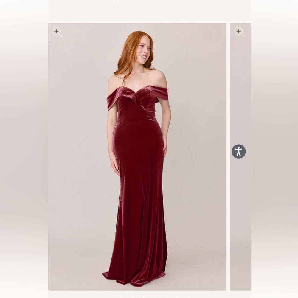Elegant Off-Shoulder Burgundy Velvet Dress